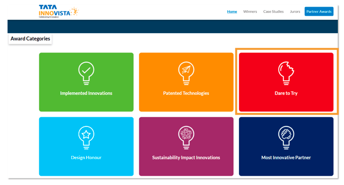 Tata InnoVista Dare To Try Innovation Award Category